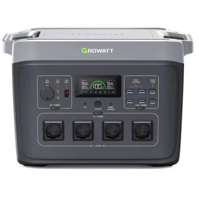 Growatt Портативна зарядна станція Growatt Infinity 2000 Pro  2400 Вт, 2048 Вт·год